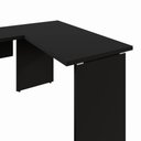 Ver imagem 5 de Mesa Escrivaninha 135cm em L Tampo 30mm Pés Painel F5 Office Cor:Preto