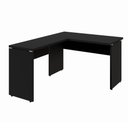 Ver imagem 2 de Mesa Escrivaninha 135cm em L Tampo 30mm Pés Painel F5 Office Cor:Preto