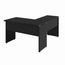 Ver imagem 4 de Mesa Escrivaninha 135cm em L Tampo 30mm Pés Painel F5 Office Cor:Preto