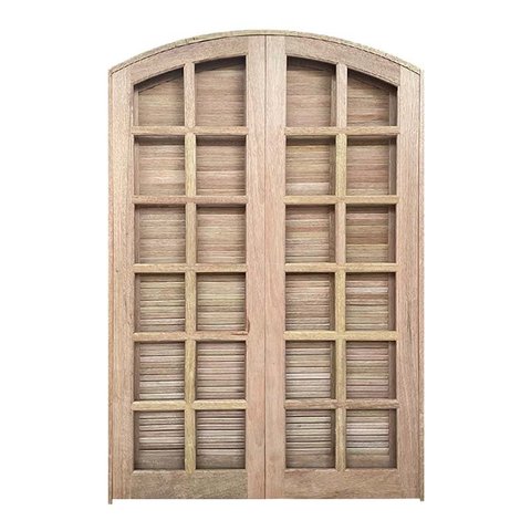 Porta Balcão de Abrir / Abrir de Madeira Cedro Arana em Arco Bat.14 Cm - 2.15 (a) X 2.00 (l)