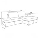 Ver imagem 4 de Sofá de Couro com Chaise N.y. 3 Lugares Light Blue 2,34 M - Mempra