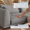 Ver imagem 7 de Sofá Living 3 Lugares Linho 210cm Cinza Siena