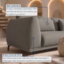 Ver imagem 5 de Sofá Living 3 Lugares Linho 210cm Cinza Siena