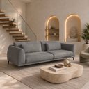Ver imagem 1 de Sofá Living 3 Lugares Linho 210cm Cinza Siena