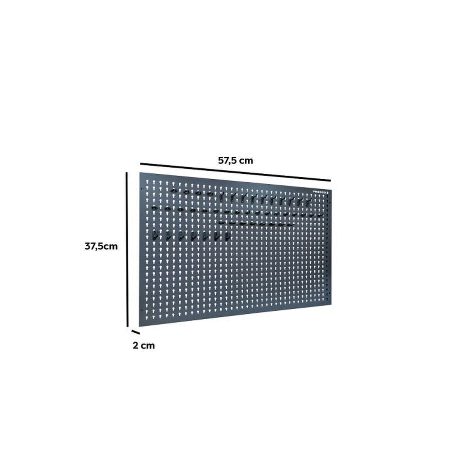 Conjunto de Organização Profissional 1 Bancada Aberta 200cm 1 Painel para Ferramentas em Aço Presto - 5