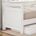 Ver imagem 3 de Cama Solteiro Dupla Branca 100% MDF Bari Tebarrot