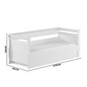 Ver imagem 4 de Cama Solteiro Dupla Branca 100% MDF Bari Tebarrot