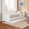 Cama Solteiro Dupla Branca 100% MDF Bari Tebarrot - 1