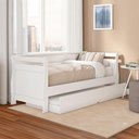Ver imagem 1 de Cama Solteiro Dupla Branca 100% MDF Bari Tebarrot