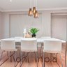 Luminaria Pendente Tripla Koni E27 Madeira Mdf Cr Desmontada:branco - 3