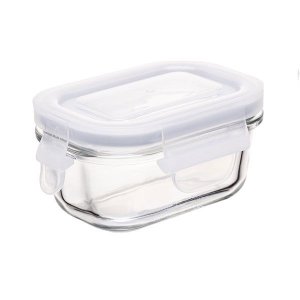 Pote Hermético com Tampa Retangular 120ml Vidro Lyor