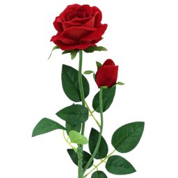 Haste Decorativa Rosa Artificial com Botão - 62cm de Elegância Realista - 3