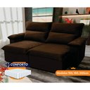 Ver imagem 2 de Sofá Retrátil Reclinável Paris 150cm Suede Velut com Molas Ensacadas - King House
