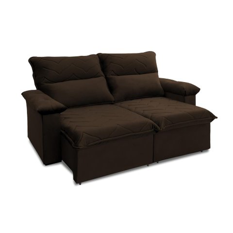 Sofá Retrátil Reclinável Paris 150cm Suede Velut com Molas Ensacadas - King House