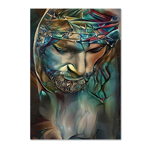 Quadro Decorativo Religioso Meditação, Tela em Canvas na Vertical, (100x70 Cm)