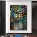 Ver imagem 2 de Quadro Decorativo Religioso Meditação, Tela em Canvas na Vertical, (100x70 Cm)