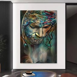 Quadro Decorativo Religioso Meditação, Tela em Canvas na Vertical, (100x70 Cm) - 2