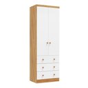 Ver imagem 2 de Guarda-roupa Infantil 2 Portas 3 Gavetas 100% Mdf Smim New