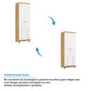 Ver imagem 6 de Guarda-Roupa Infantil 2 Portas e 3 Gavetas 100% MDF Mimo Espresso Móveis Branco Brilho/Amêndoa
