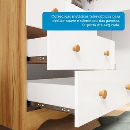 Guarda-roupa Infantil 2 Portas 3 Gavetas 100% Mdf Smim New - 9