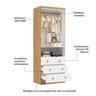 Guarda-roupa Infantil 2 Portas 3 Gavetas 100% Mdf Smim New - 5
