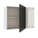 Ver imagem 6 de Armário Aéreo de Canto Madesa Agata 1 Porta Branco e Preto