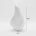 Ver imagem 2 de Vaso Wela Decorativo Branco 26cm Espiral Orgânico para Sala, Quarto e Escritório – Vaso Moderno