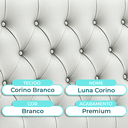 Ver imagem 2 de Cabeceira Estofada Queen Luna Nature Material Sintético Branco 158x136