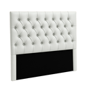 Ver imagem 1 de Cabeceira Estofada Queen Luna Nature Material Sintético Branco 158x136