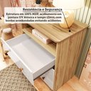 Ver imagem 5 de Cômoda Infantil 3 Gavetas 100% MDF Smim New Branco/Brilho/Amêndoa