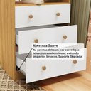 Ver imagem 6 de Cômoda Infantil 3 Gavetas 100% MDF Smim New Branco/Brilho/Amêndoa