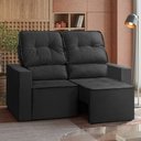Ver imagem 2 de Sofá 2 Lugares Retrátil e Reclinável Chicago 1,50m C/molas - Veludo
