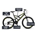Ver imagem 5 de Bicicleta Gps 148 Dupla Suspensão e Freios V-brake, Aro 26 Aero, 36 Raias, 21 Marchas Colli Preto/am
