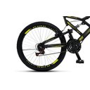 Ver imagem 3 de Bicicleta Gps 148 Dupla Suspensão e Freios V-brake, Aro 26 Aero, 36 Raias, 21 Marchas Colli Preto/am
