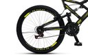 Ver imagem 3 de Bicicleta Gps 148 Dupla Suspensão e Freios V-brake, Aro 26 Aero, 36 Raias, 21 Marchas Colli Preto/am