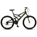 Ver imagem 1 de Bicicleta Gps 148 Dupla Suspensão e Freios V-brake, Aro 26 Aero, 36 Raias, 21 Marchas Colli Preto/am