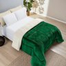 Coberdrom Casal Padrão Sherpa Pele de Carneiro Conforto 01 Peça - Verde Esmeralda - 10