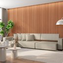 Ver imagem 4 de Painel Ripado Frieze Louro Freijo 2750 X 455 X 9mm Caixa com 2 Painéis = 2,5m2