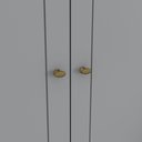 Ver imagem 3 de Guarda Roupa Casal 6 Portas 4 Gavetas Americano Cinza