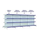 Ver imagem 2 de Kit 4 Gôndolas New Premium 1,37m Branca Centro 80/60