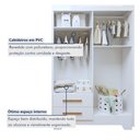 Ver mais imagens de Quarto de Bebê Completo Gêmeos com Guarda-roupa, 2 Berços e Cômoda Gael
