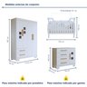 Quarto de Bebê Completo Gêmeos com Guarda-roupa, 2 Berços e Cômoda Gael - 3