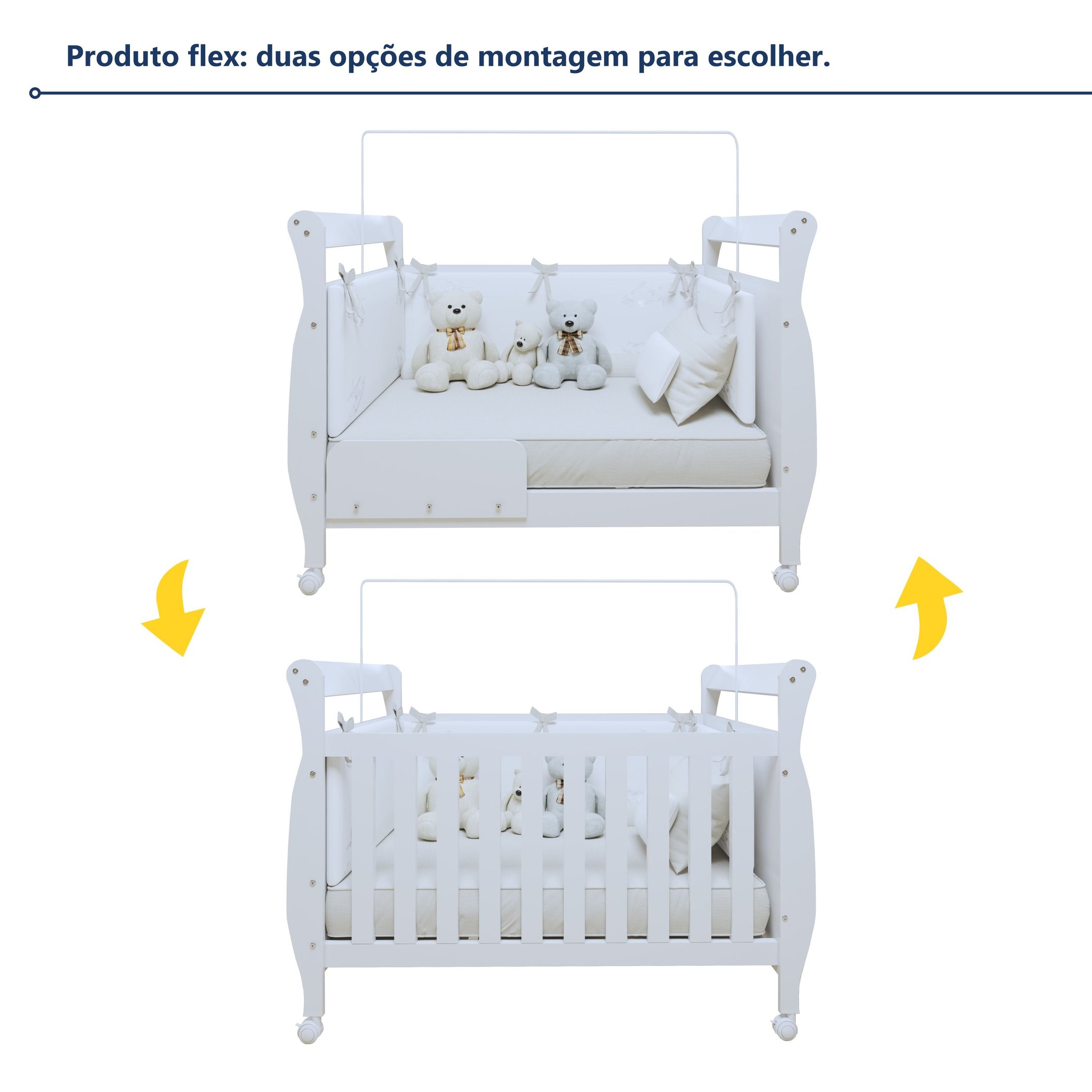 Quarto de Bebê Completo Gêmeos com Guarda-roupa, 2 Berços e Cômoda Gael - 12