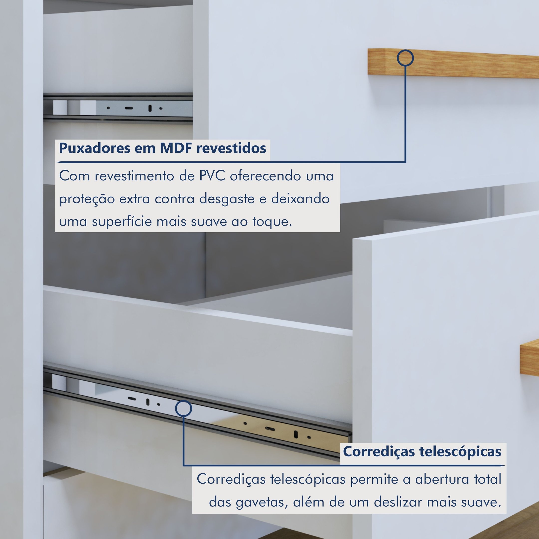 Quarto de Bebê Completo Gêmeos com Guarda-roupa, 2 Berços e Cômoda Gael - 6
