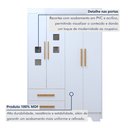 Ver imagem 5 de Quarto de Bebê Completo Gêmeos com Guarda-roupa, 2 Berços e Cômoda Gael