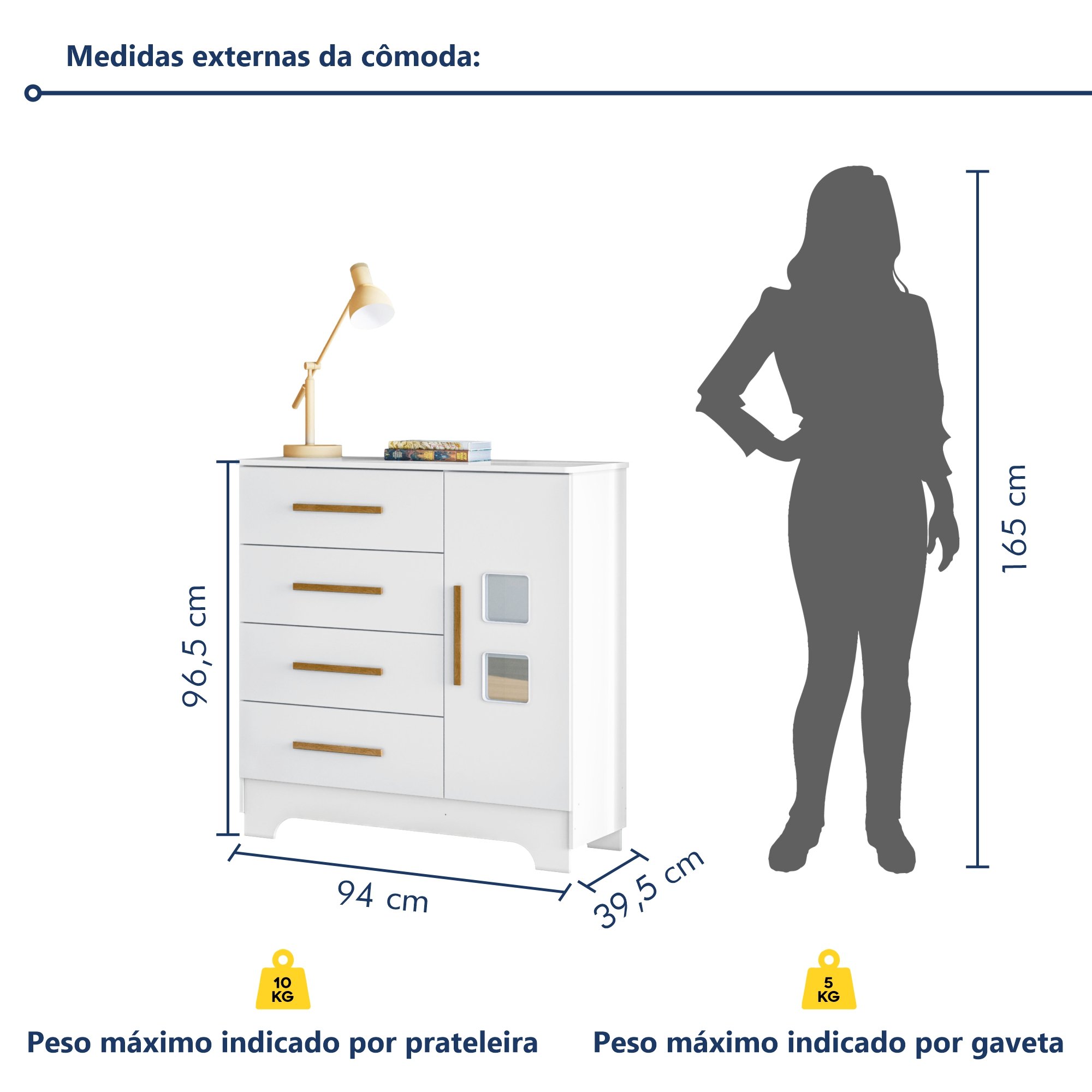 Quarto de Bebê Completo Gêmeos com Guarda-roupa, 2 Berços e Cômoda Gael - 19