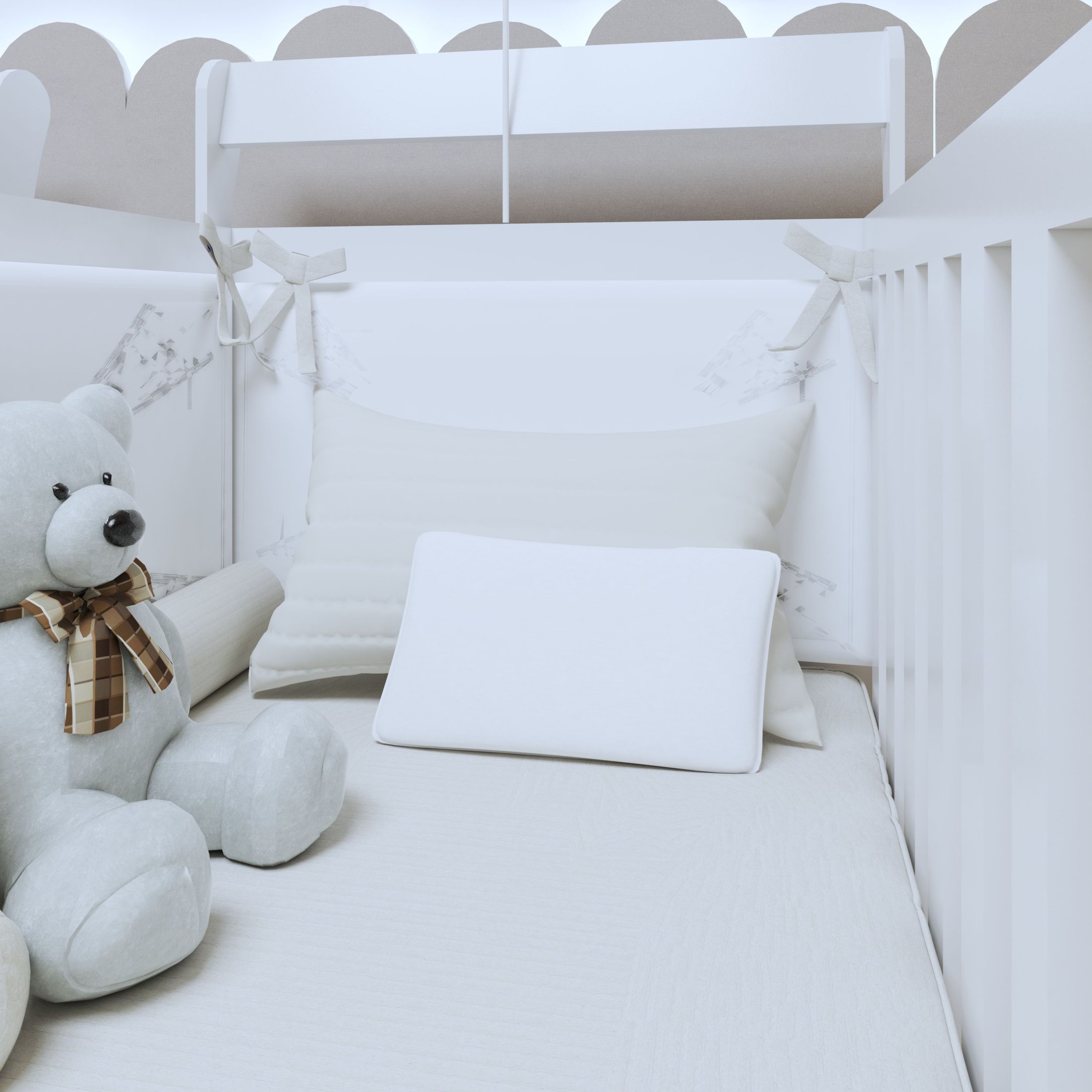 Quarto de Bebê Completo Gêmeos com Guarda-roupa, 2 Berços e Cômoda Gael - 18