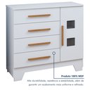 Ver imagem 7 de Quarto de Bebê Completo Gêmeos com Guarda-Roupa, 2 Berços e Cômoda Gael Branco