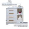 Quarto de Bebê Completo Gêmeos com Guarda-roupa, 2 Berços e Cômoda Gael - 15