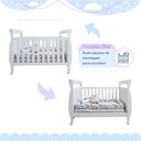 Ver imagem 6 de Quarto de Bebê Completo Gêmeos com Guarda-Roupa, 2 Berços e Cômoda Gael Branco